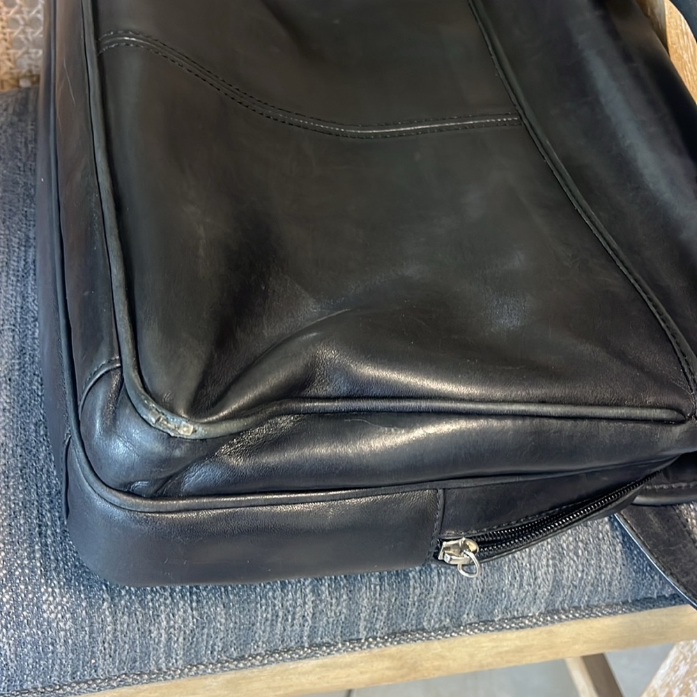 Vintage Coach supple black leather laptop, briefcase Crossbody J23-5237 unisex - Picture 11 of 12